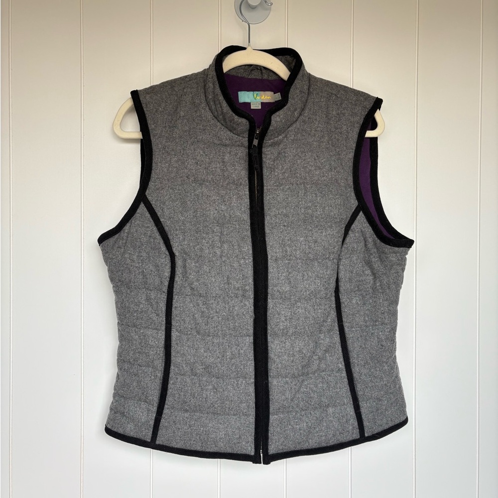 Boden Lined Wool Vest Women’s Size US 10 Gray